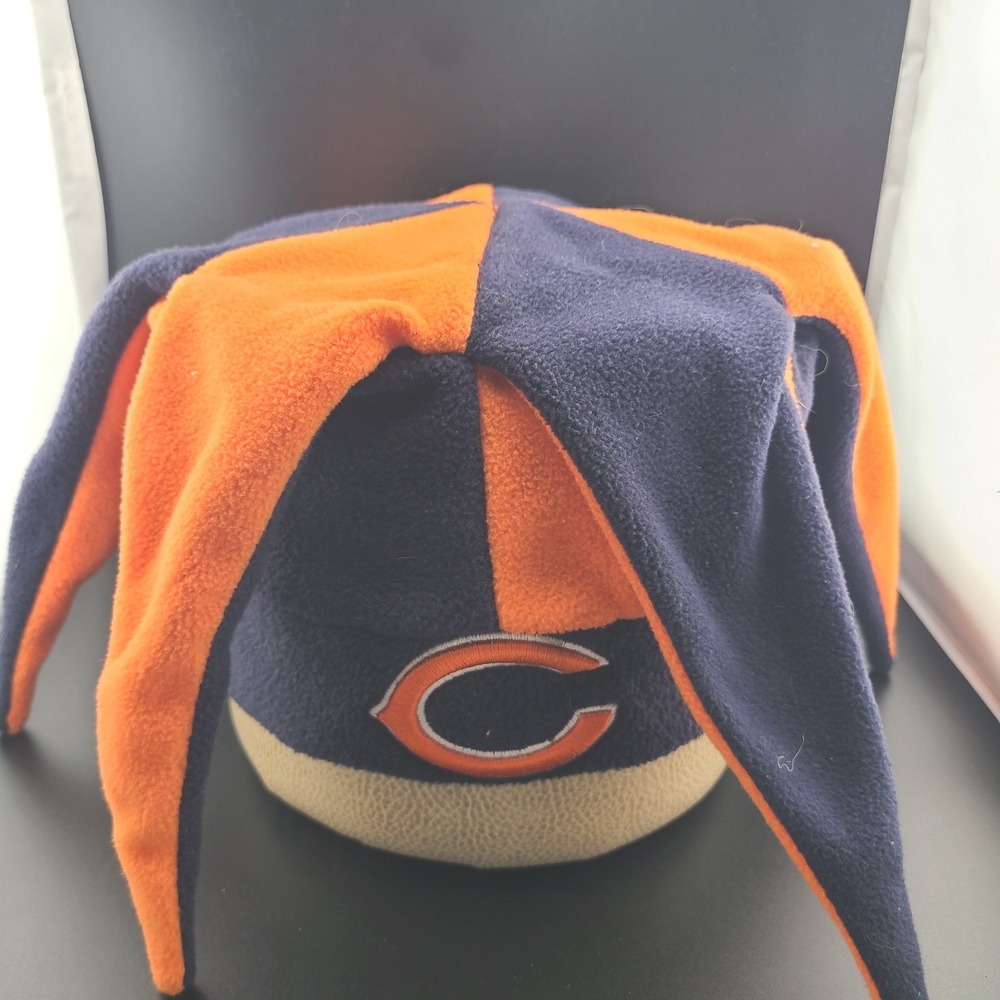 Chicago Bears NFL 47 Brand Fleece Jester Hat Mens One Size Blue Orange Fan Cap